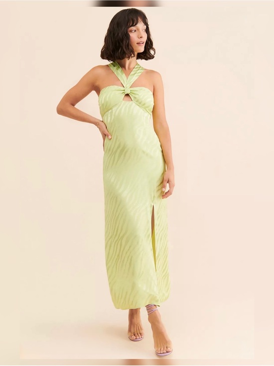 SAYLOR Dresses & Skirts - Saylor ‘Connor’ Light Green Halter Cutout Maxi Dress animal print